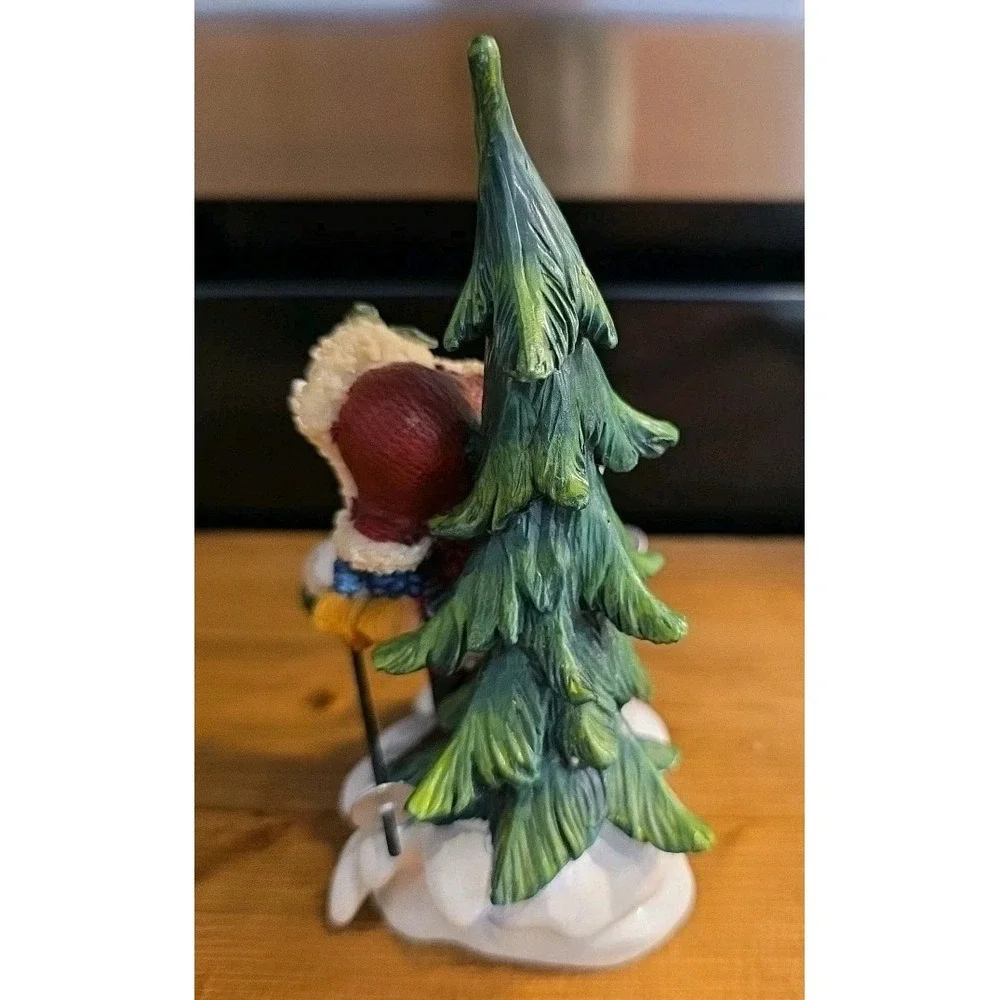 Home Interiors Christmas Whimsical Snowmen Sledding Figurines set of 3 resin 5